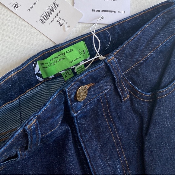 Free Peoples x Sandrine Rose Super Flare Jeans in Indigo, High Rise, Sz 26, NWT - Picture 7 of 15